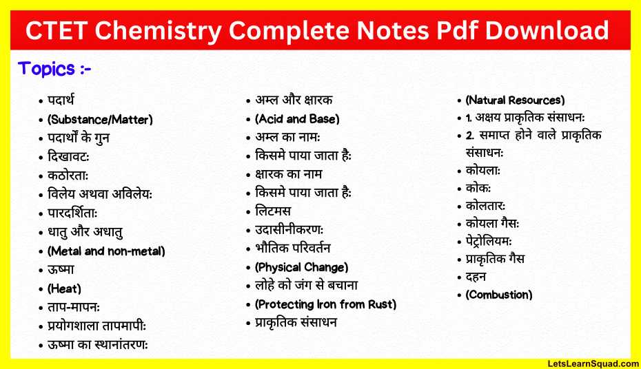 Ctet-Chemistry-Complete-Notes-Pdf-Download